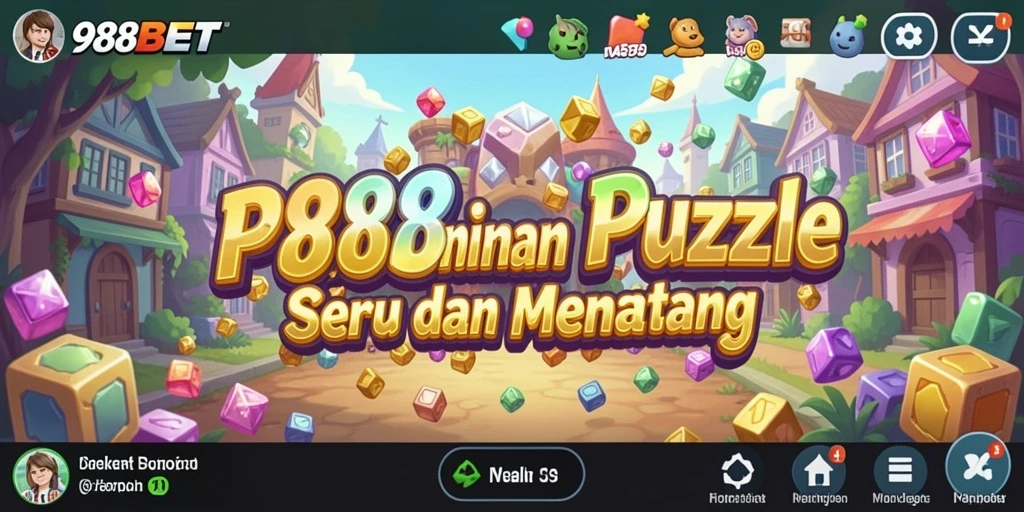 Tampilan gameplay seru di 988BET saat menyelesaikan teka-teki.