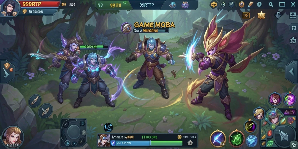 Tampilan gameplay intens 99RTP dengan pertarungan tim yang strategis.
