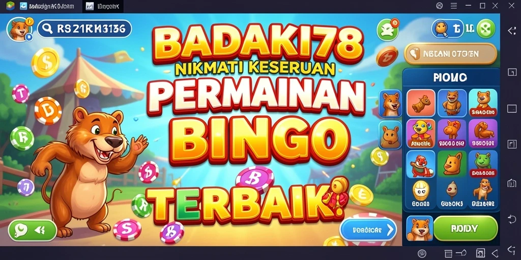 Tampilan antar muka permainan Bingo di BADAK178 yang menarik dan interaktif.