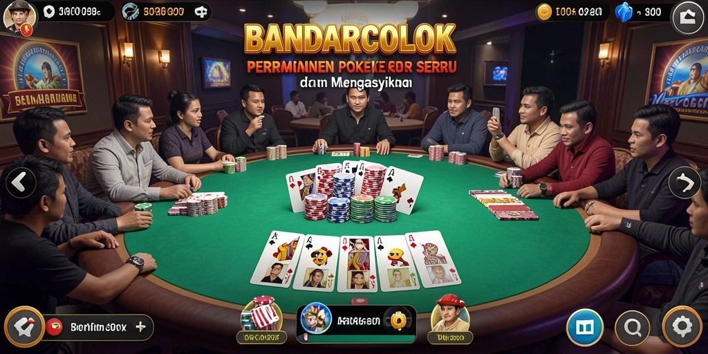Tampilan gameplay menarik dari BANDARCOLOK saat bermain poker.