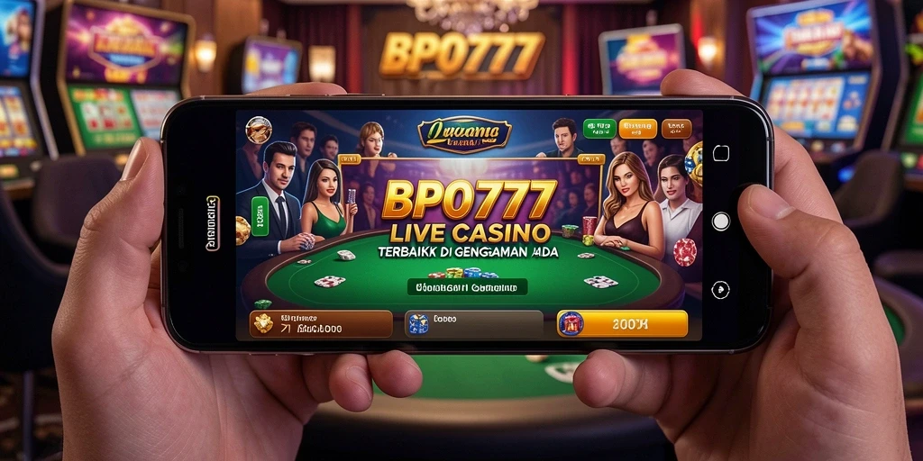 Screenshot BPO777 menampilkan dealer live dalam sesi permainan blackjack yang seru.