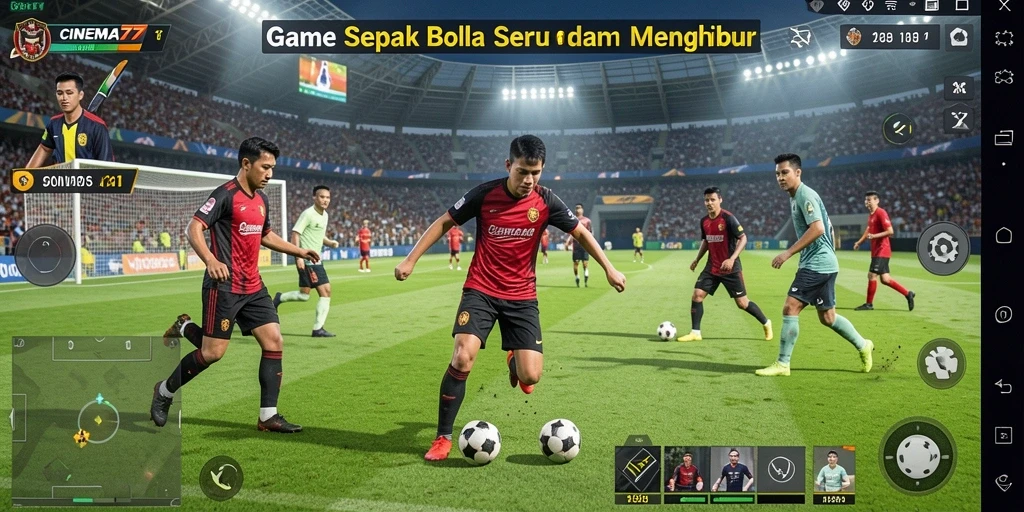 Gameplay seru dalam CINEMA77 dengan aksi sepak bola menegangkan.