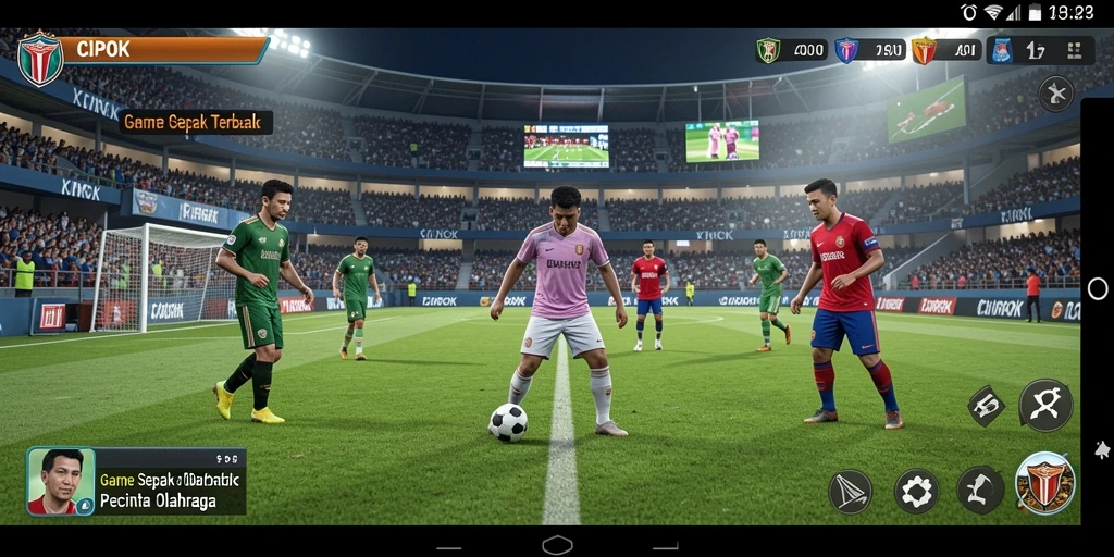 Screenshot CIPOK menunjukkan aksi intens di lapangan sepak bola.