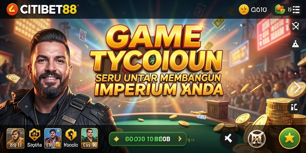 Tampilan gameplay CITIBET88 saat membangun kerajaan bisnis.