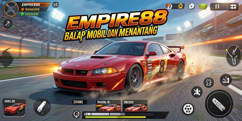 Tampilan gameplay balapan yang seru dan mendebarkan di EMPIRE88.