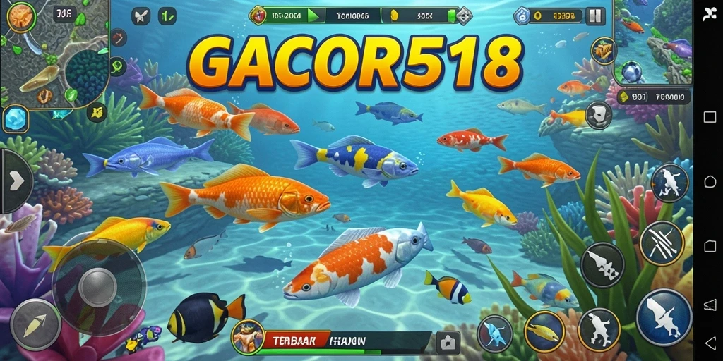 Screenshot GACOR518 menampilkan pemain menembak ikan dalam suasana yang seru.