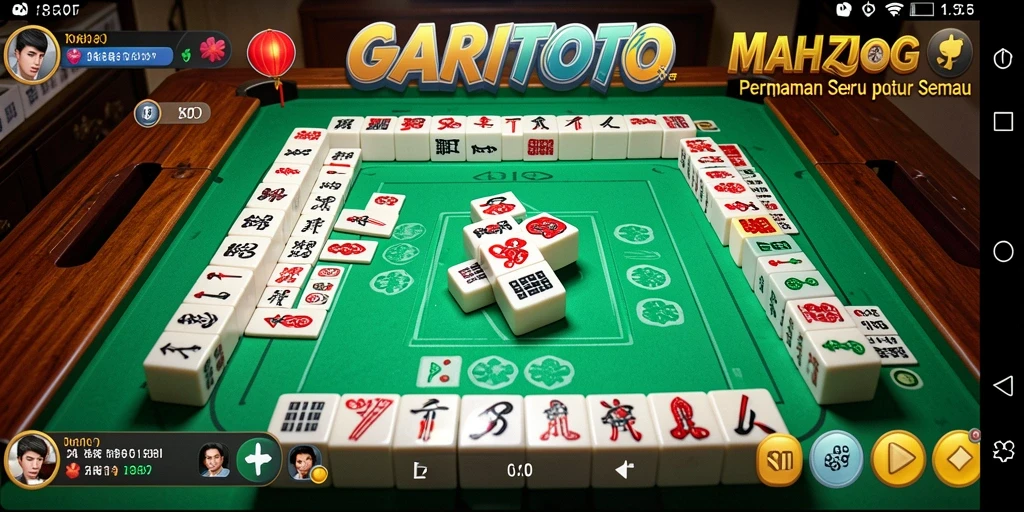 Screenshot utama GARITOTO menampilkan gameplay Mahjong yang menarik dan interaktif.