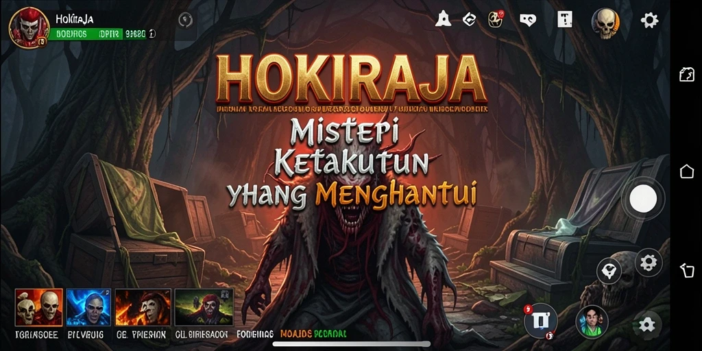 Gameplay HOKIRAJA yang penuh ketegangan dan kengerian.