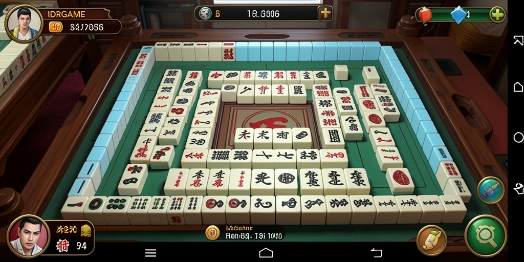 Tampilan utama gameplay seru Mahjong di IDRGAME.