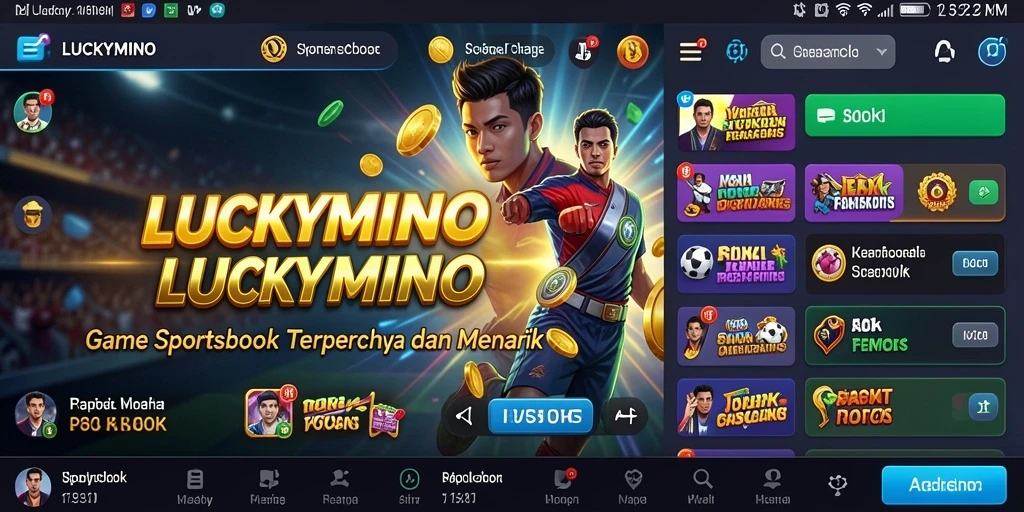 Tampilan gameplay menarik dan fitur taruhan di LUCKYMINO.