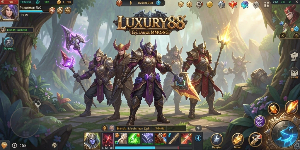 Tangkapan layar gameplay LUXURY88 yang menarik dan penuh aksi dalam dunia MMORPG.