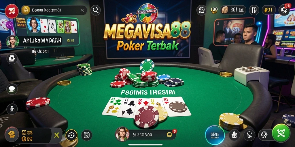 Tampilan gameplay menarik dalam MEGAVISA88 dengan pengalaman Poker yang menyenangkan.