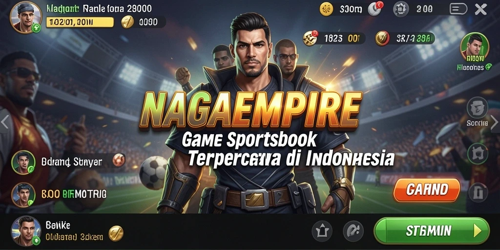 Tampilan antarmuka pengguna NAGAEMPIRE saat bermain taruhan olahraga.