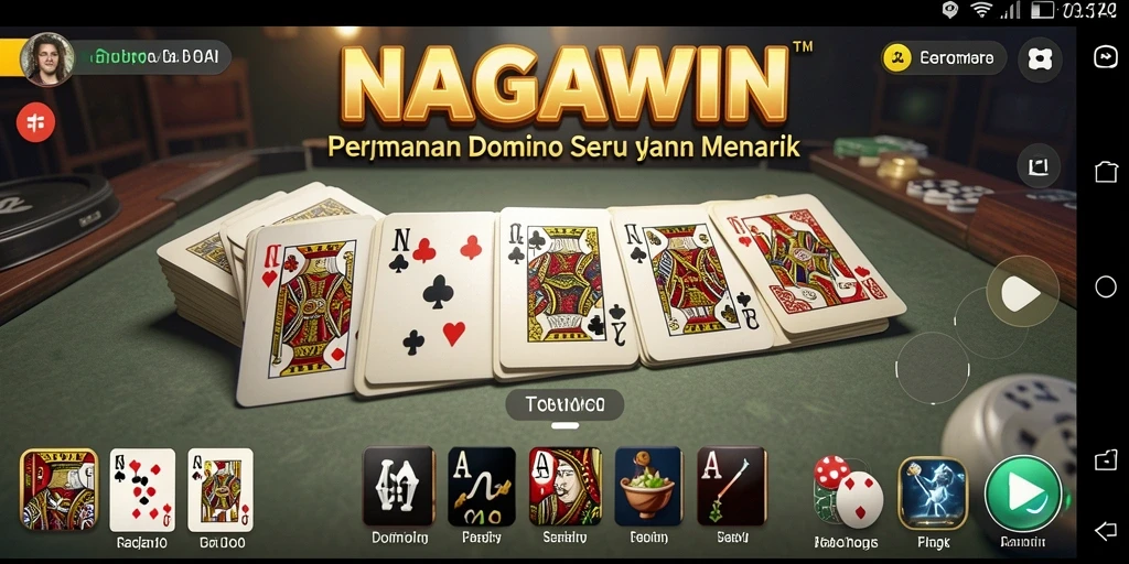 Tampilan gameplay NAGAWIN yang mendebarkan dan seru.