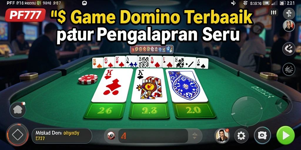 Screenshot gameplay PF777 menunjukkan keseruan bermain domino bersama teman.