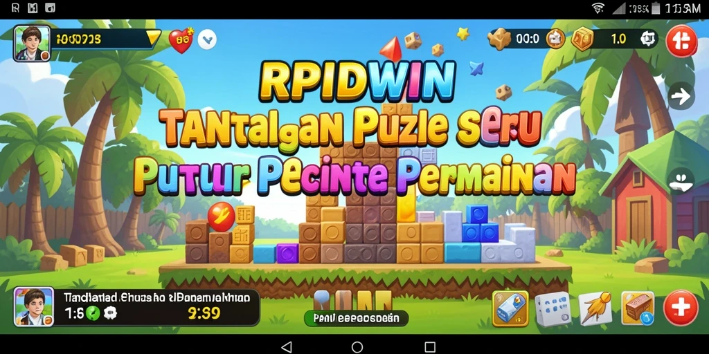 Screenshot gameplay RPIDWIN menunjukkan tingkat keseruan dan tantangan puzzle.