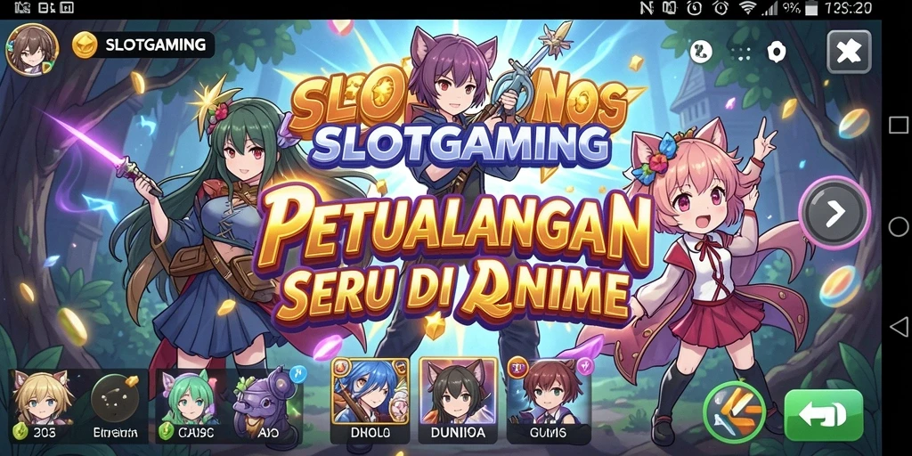 Tampilan menarik gameplay SLOTGAMING dengan karakter Anime unik.