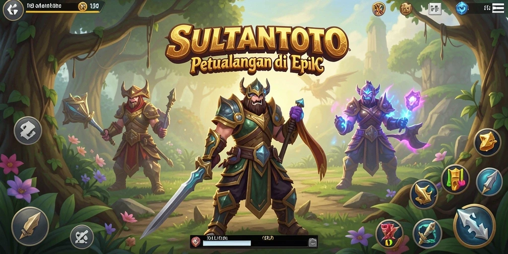 Tampilan gameplay RPG SULTANTOTO yang epik dan menegangkan.