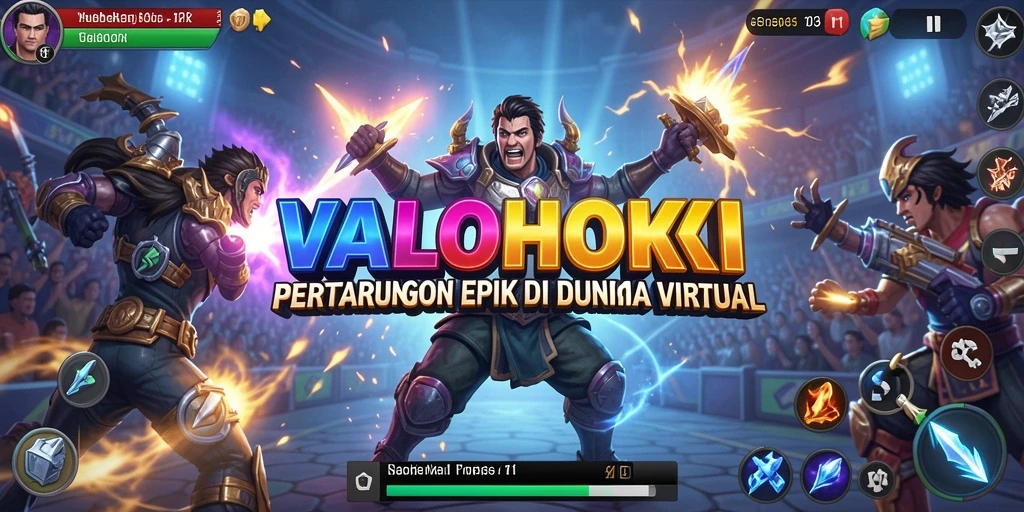 Tangkapan layar ini menunjukkan pertarungan epik dalam VALOHOKI.